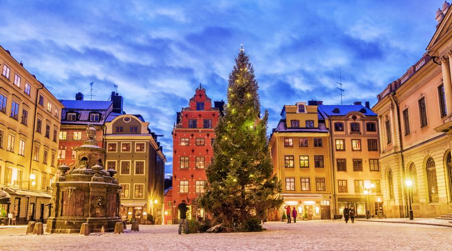 Stoccolma Piazza Stortorget a Natale