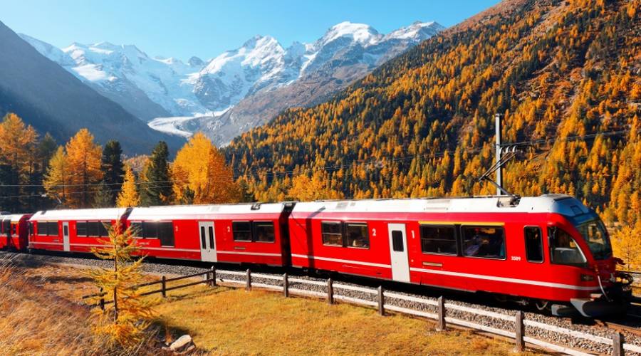 Trenino Rosso del Bernina - autunno