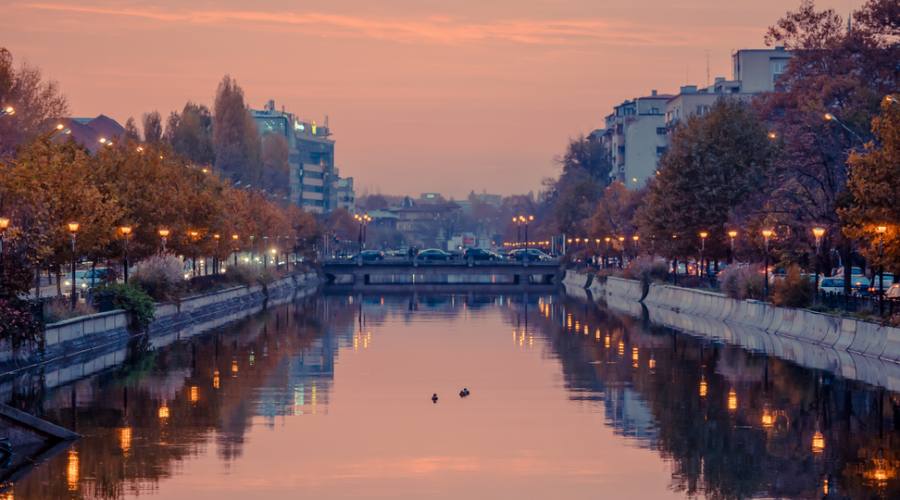 Bucarest, tramonto autunnale
