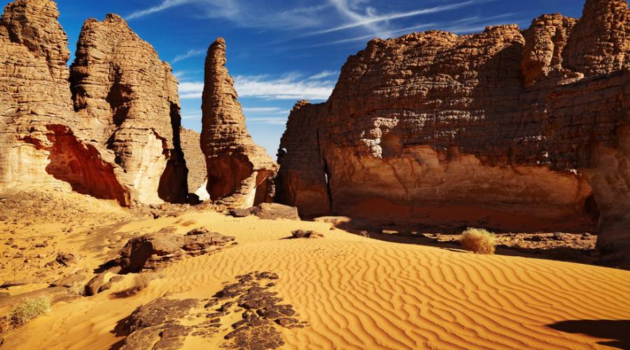 Scogliere di arenaria nel Sahara -Tassili n'Ajjer