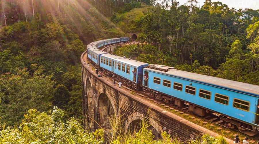 In treno in Sri Lanka