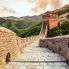 Pechino: Grande Muraglia al Tramonto
