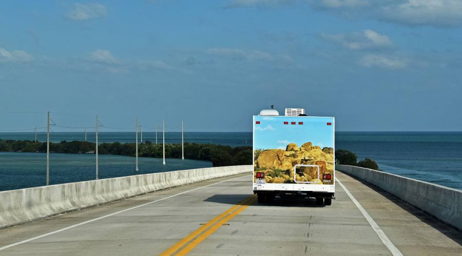 Florida on the road in camper