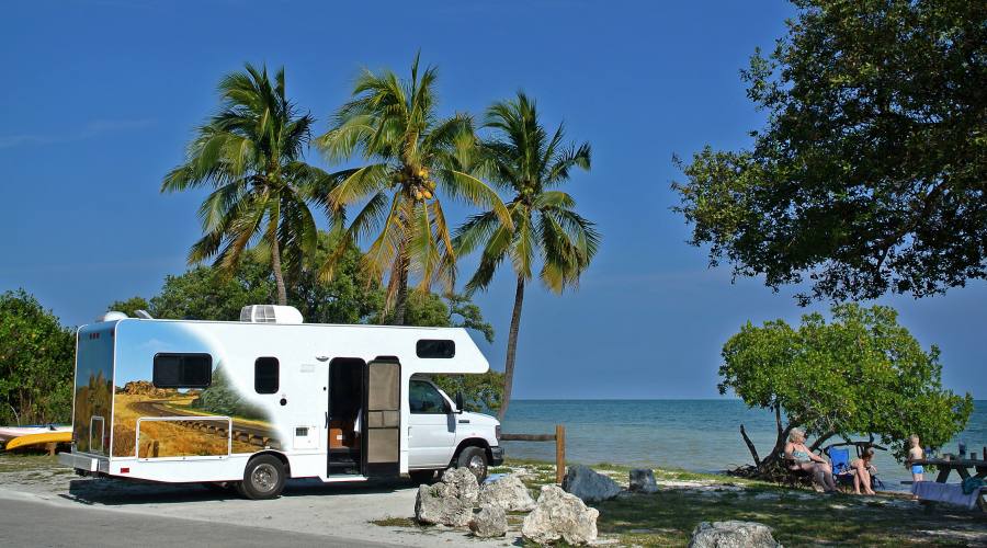 Florida on the road in camper