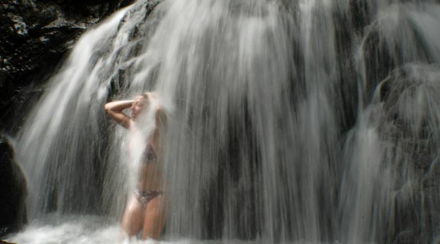 El frescor del agua en la piel