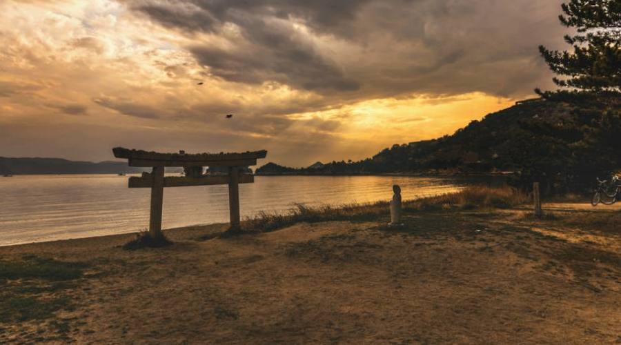 Naoshima, Tori sulla spiaggia