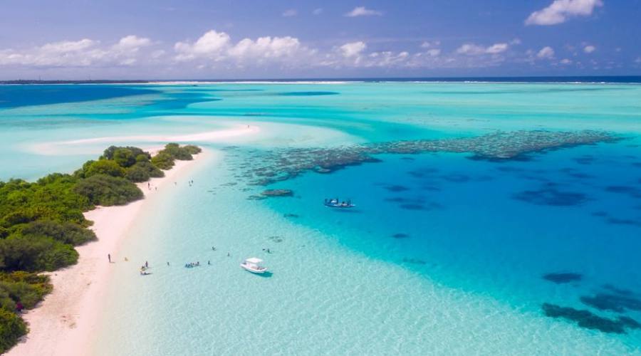 Spiaggia tipica maldiviana