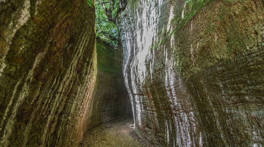 Una delle Vie Cave, scavate dagli Etruschi nel tufo