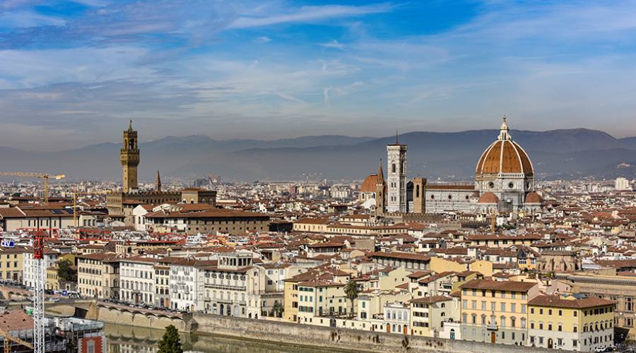 Firenze: il centro storico dal Piazzale Michelangelo
