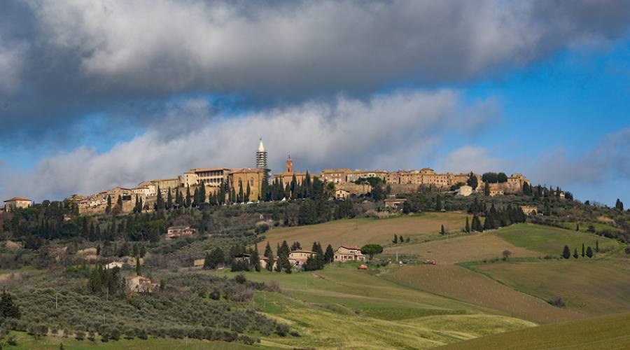Pienza, come appare arrivando