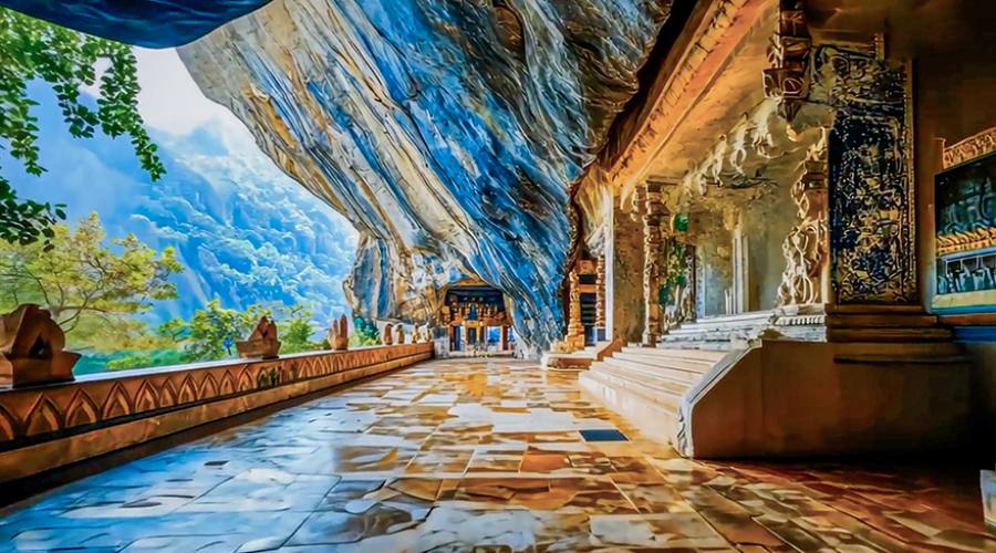 Dambulla: ingresso al tempio