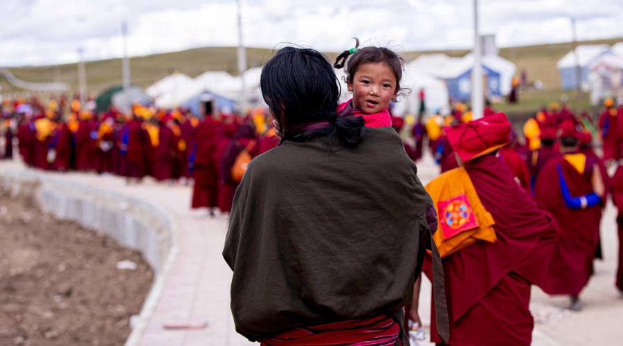 Tibetani in cammino