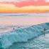 Onde al tramonto