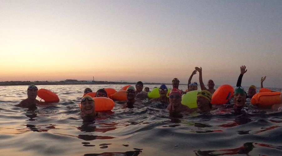 Partecipanti in acqua