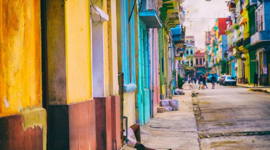 Calle coloridas en La Habana