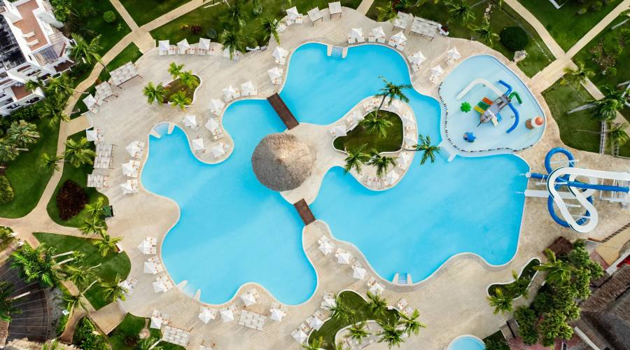 Vista del alto de la piscina