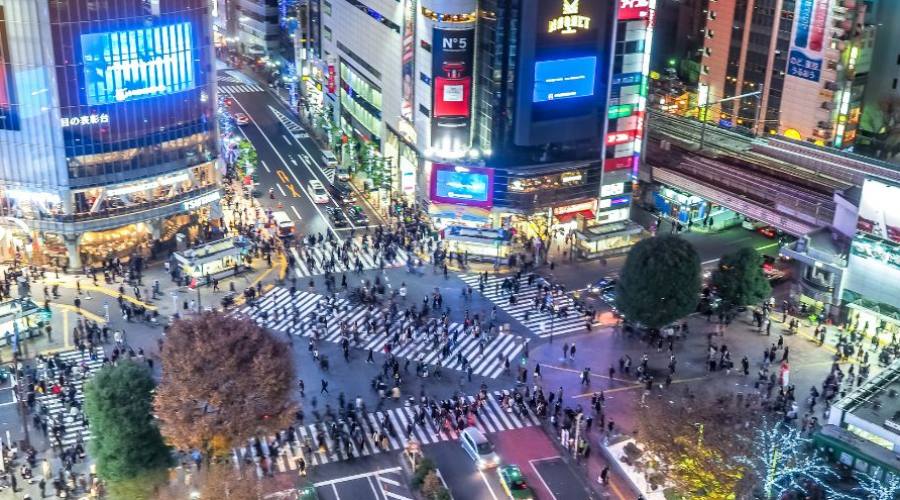El famoso cruce de Shibuya