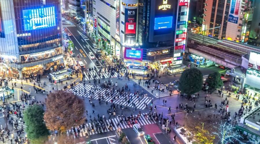 El famoso cruce de Shibuya