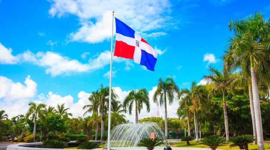 Bandera Dominicana en Punta Cana