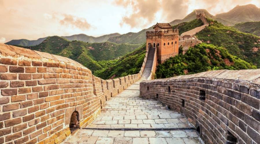 Pechino: Grande Muraglia al tramonto