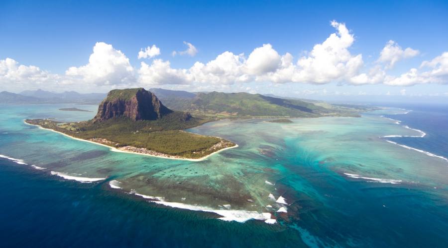 Vista aerea di Mauritius