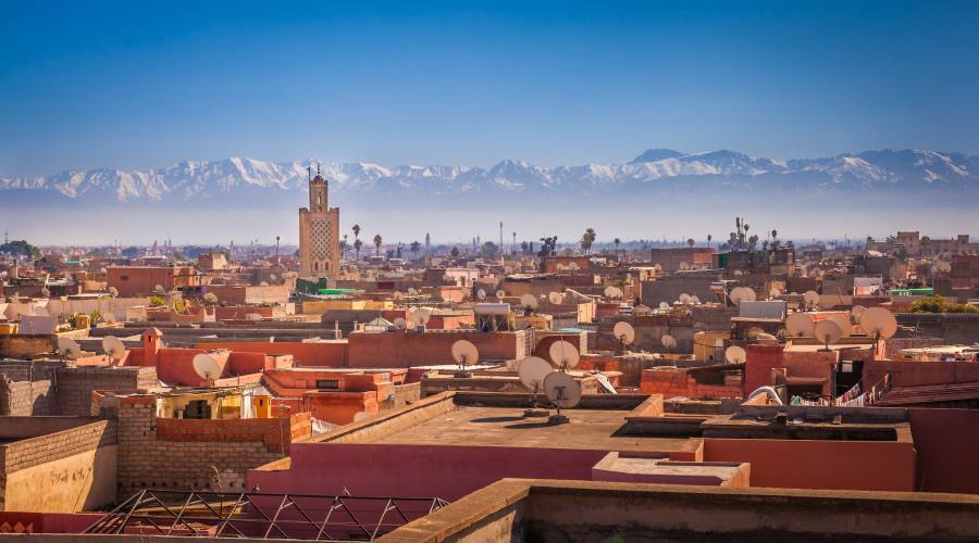 Marrakech - Medina vista Atlas