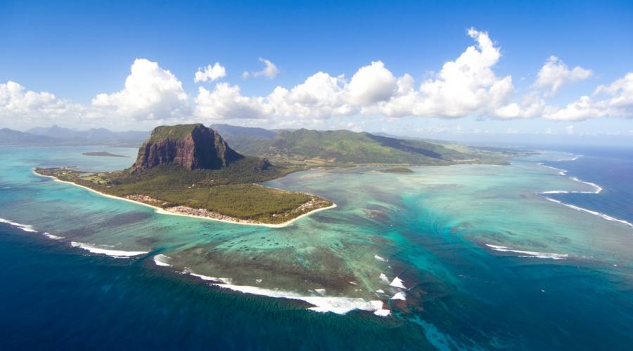 Vista aerea di Mauritius