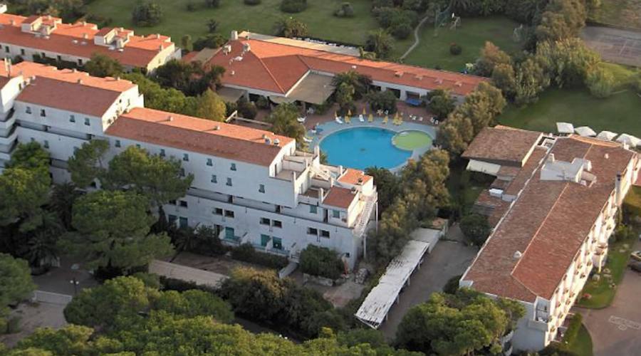 Vista dall'alto del resort