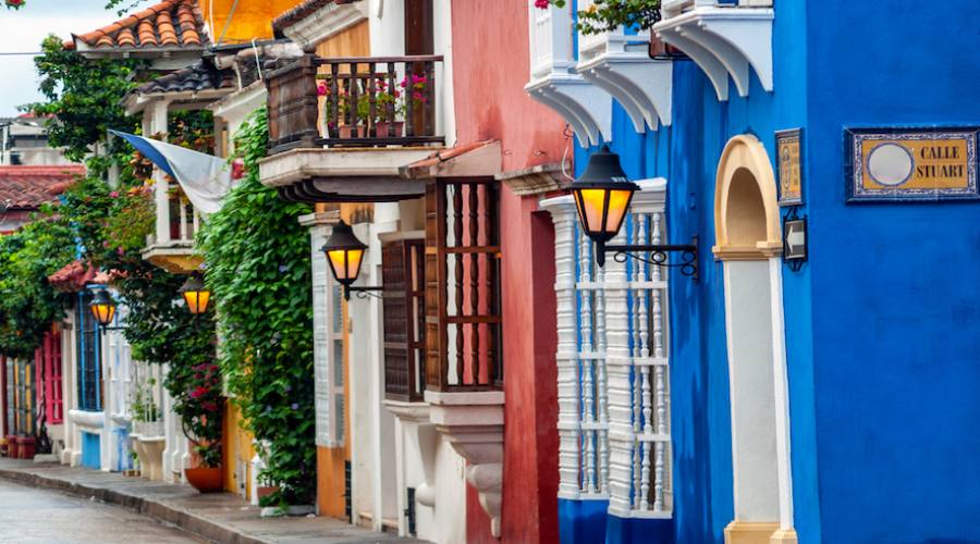 Colombia Tipiche Strade Coloniali  Multicolori