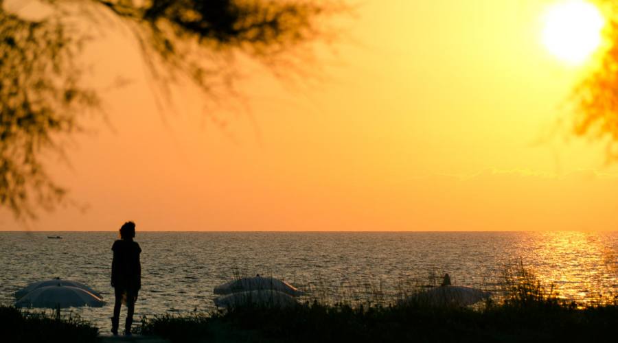 Tramonto sulla spiaggia